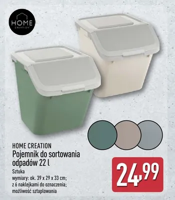 Pojemnik do sortowania odpadów 22 l promocja w Aldi