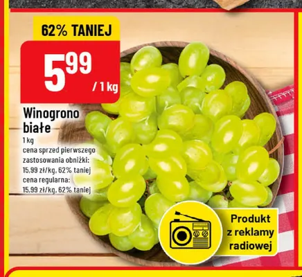 Winogrona białe promocja w POLOmarket