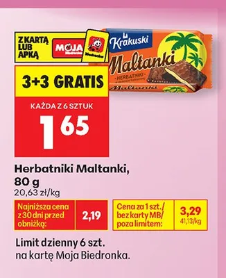 Herbatniki Maltanki Krakuski promocja w Biedronka