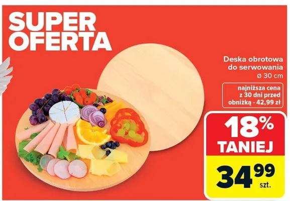 Deska obrotowa do serwowania ø 30 cm promocja w Carrefour
