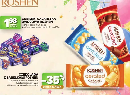 Czekolada z bąbelkami Roshen biała promocja w Stokrotka