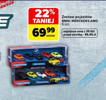 Zestaw pojazdów Mercedes AMG 5 szt. Majorette promocja w Carrefour