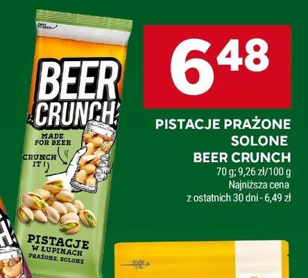 Pistacje prażone solone Beer Crunch promocja w Stokrotka