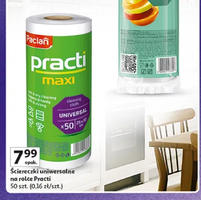 Ściereczki uniwersalne na rolce Paclan Practi promocja w Auchan