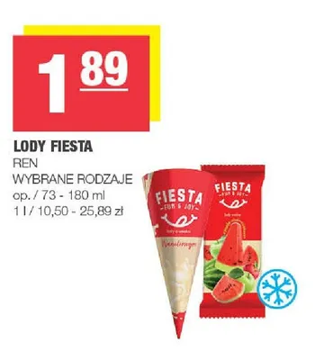 Lody Fiesta promocja w SPAR