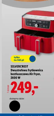 Dwustrefowa frytkownica beztłuszczowa Silvercrest 2600W promocja w Lidl