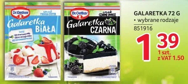 Galaretka 72 g wybrane rodzaje Dr. Oetker promocja w Selgros