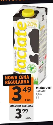 Mleko UHT Łaciate 2,0% promocja w Intermarche