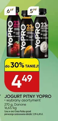 Jogurt pitny Yopro wybrany asortyment promocja w Chata Polska