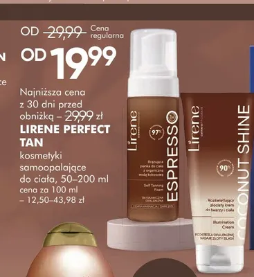 Kosmetyki samoopalające do ciała Perfect Tan Lirene promocja w Super-Pharm