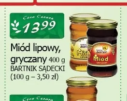 Miód lipowy Bartnik Sądecki promocja w CEZAR Delikatesy