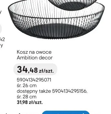 Kosz na owoce Ambition decor śr. 28cm promocja w Castorama