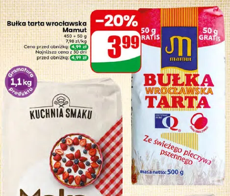 Bułka tarta wrocławska Mamut promocja w Dino