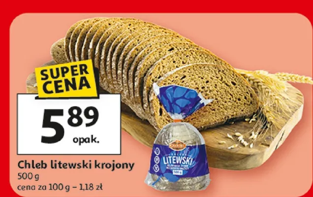 Chleb litewski krojony promocja w Auchan