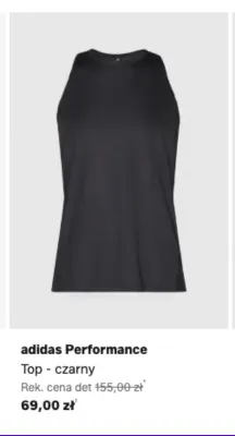 Top sportowy Adidas Performance czarny promocja w Lounge by Zalando