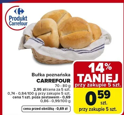 Bułka poznańska CARREFOUR promocja w Carrefour Market