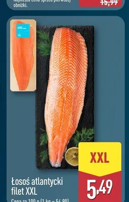 Łosoś atlantycki filet XXL promocja w Aldi