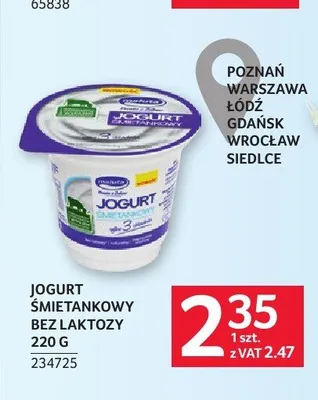 Jogurt śmietankowy bez laktozy Maluta promocja w Selgros
