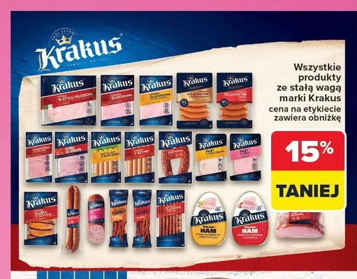 Szynka w stylu włoskim Krakus promocja w Carrefour