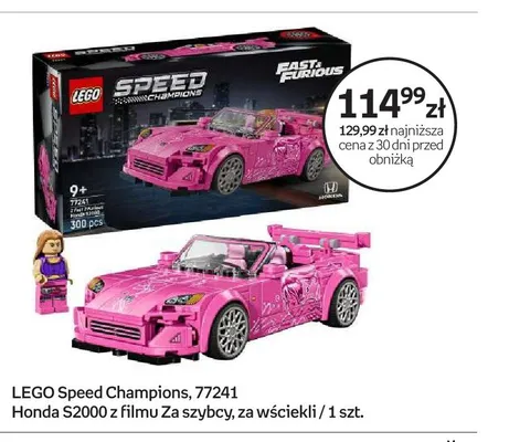Klocki LEGO Speed Champions 77241 Honda S2000 z filmu Za szybcy, za wściekli promocja w Empik