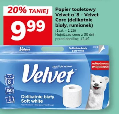 Papier toaletowy Velvet Rumianek promocja w Hitpol