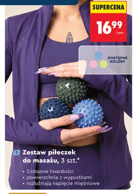 Zestaw piłeczek do masażu 3-pak promocja w Biedronka