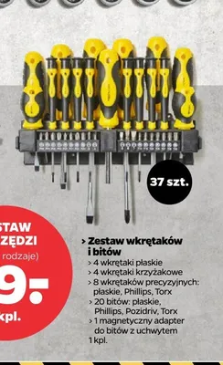 Zestaw wkrętaków i bitów Techliner promocja w Netto