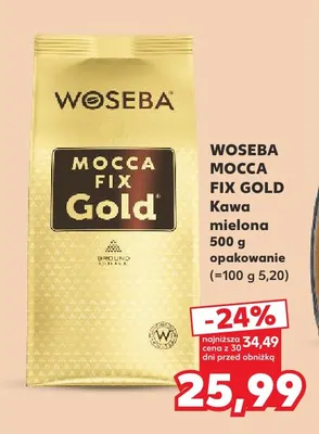 Kawa mielona Woseba Mocca Fix Gold promocja w Kaufland