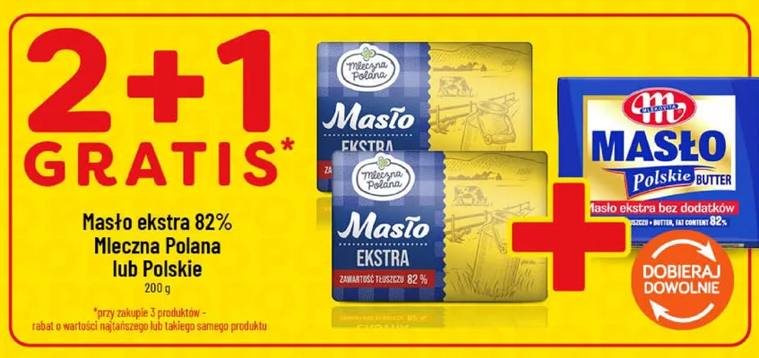 Masło ekstra 82% Mleczna Polana promocja w POLOmarket