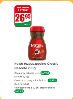 Kawa rozpuszczalna Classic 200 g promocja w Dino