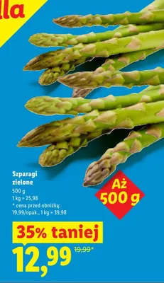 Szparagi zielone promocja w Lidl