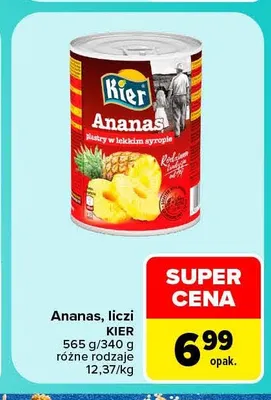 Liczi w puszce Kier promocja w Carrefour Market