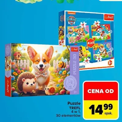 Puzzle Trefl 4 w 1 30 elementów promocja w Carrefour Market