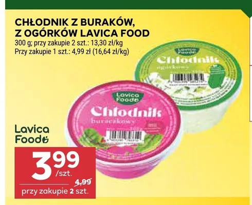 Chłodnik z ogórków Lavica Food promocja w Stokrotka