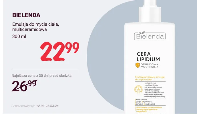 Emulsja do mycia ciała, multiceramidowa promocja w Rossmann