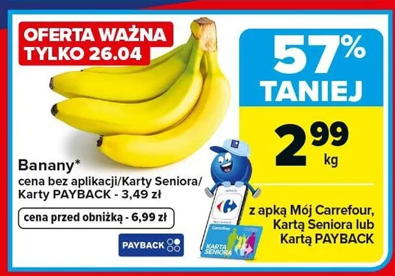 Banany promocja w Carrefour