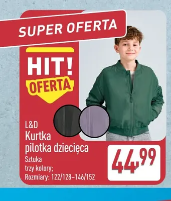 Kurtka pilotka dziecięca L & D promocja w Aldi