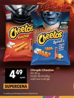 Chrupki Cheetos Ketchup promocja w Delikatesy Centrum
