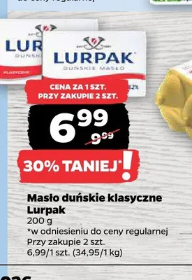 Masło duńskie klasyczne Lurpak promocja w Netto