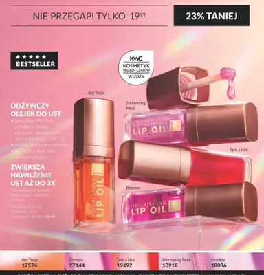 Odżywczy olejek do ust Hot Tropic Avon promocja w AVON