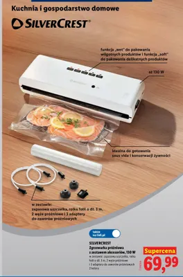 Zgrzewarka próżniowa z zestawem akcesoriów Silvercrest promocja w Lidl