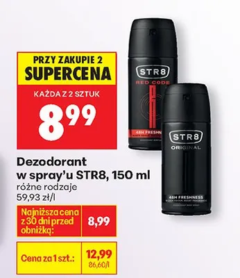 Dezodorant w sprayu różne rodzaje promocja w Biedronka