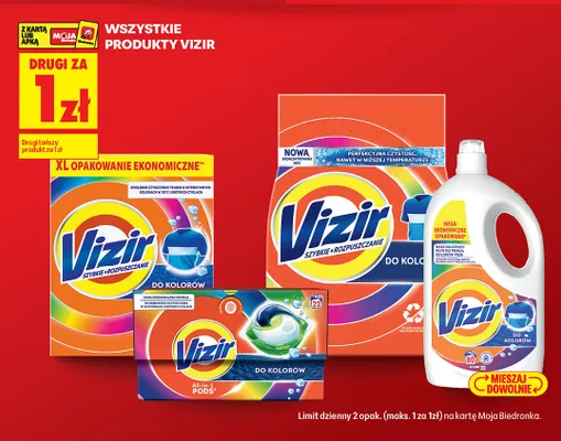 Produkty Vizir promocja w Biedronka