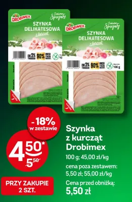 Szynka z kurcząt Drobimex promocja w Żabka