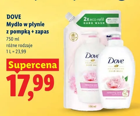 Mydło w płynie z pompką + zapas promocja w Lidl