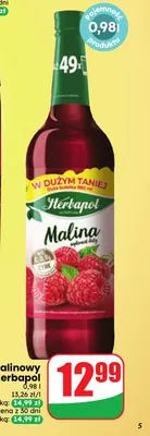 Syrop malinowy Herbapol promocja w Dino