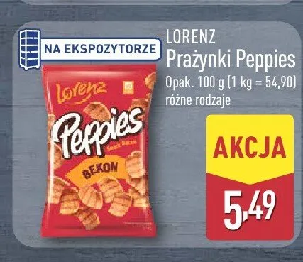 Prażynki Peppies Lorenz bekon promocja w Aldi