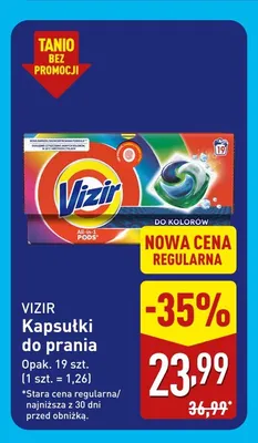 Kapsułki do prania Vizir promocja w Aldi
