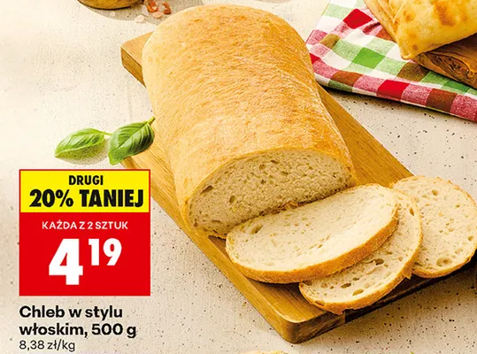 Chleb w stylu włoskim promocja w Biedronka