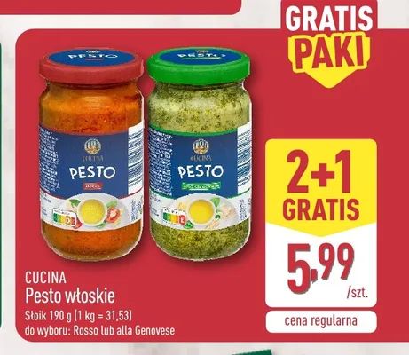 Pesto włoskie Rosso Cucina promocja w Aldi